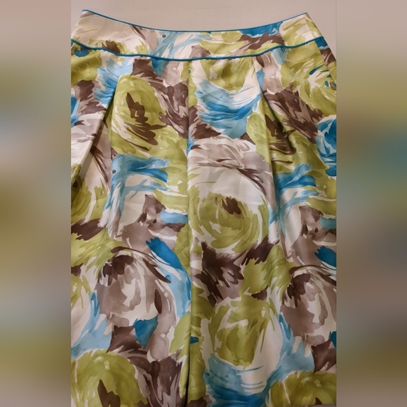 Talbots Women's Pleated Floral Silk Skirt, Size 12 - Picture 9 of 9
